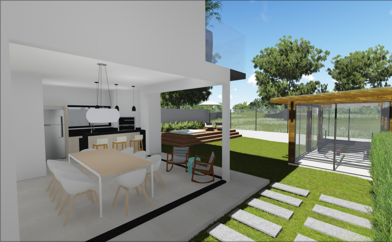 Projeto Residencial com Espaço Gourmet 4